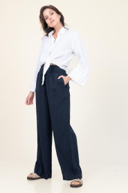 Mr Mood |  Linen tied blouse Mrs Mika | white | Picture 4
