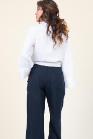 Mr Mood |  Linen tied blouse Mrs Mika | white | Picture 7