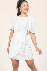 Aaiko |  Mini dress with embroidery Celina | natural | Picture 3