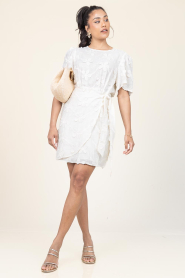 Aaiko |  Mini dress with embroidery Celina | natural | Picture 2