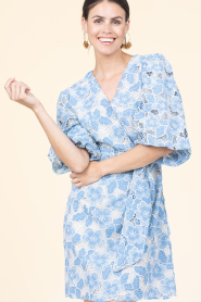 Aaiko |  Openworked mini dress Bailey | blue | Picture 5