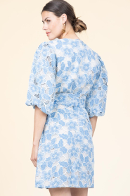 Aaiko |  Openworked mini dress Bailey | blue | Picture 7