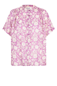 Lollys Laundry |  Cotton blouse with print Mya | purple | Picture 1