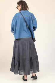 Lollys Laundry |  Cotton maxi skirt Diamond | black | Picture 7