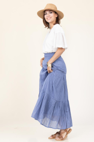 Lollys Laundry |  Cotton maxi skirt Diamond | blue | Picture 6