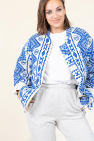 Lollys Laundry |  Padded jacket with lurex Hawaii | blue | Picture 2
