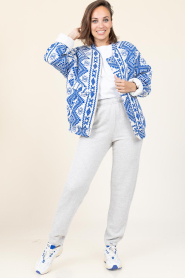 Lollys Laundry |  Padded jacket with lurex Hawaii | blue | Picture 3
