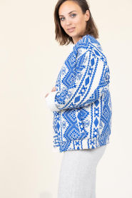 Lollys Laundry |  Padded jacket with lurex Hawaii | blue | Picture 4