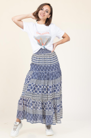 Lollys Laundry |  Viscose maxi skirt Diamond | blue | Picture 5