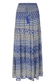 Lollys Laundry |  Viscose maxi skirt Diamond | blue | Picture 1