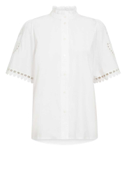Co'Couture |  Blouse with embroidery details Kellise | white | Picture 1
