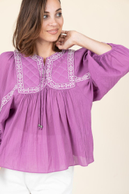 ba&sh |  Top with embroidery Praveen | pink | Picture 9