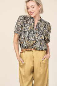 ba&sh |  Blouse with print Pueblo | green  | Picture 6