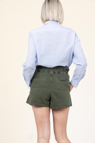 ba&sh :  Short with bow belt Fabo | dark green - img7