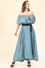 Copenhagen Muse |  Off-shoulder dress Molly | blue | Picture 3