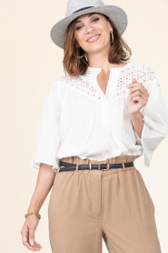 Second Female |  Embroidery blouse Ericae | white | Picture 2