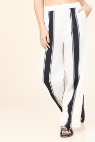 Second Female |  Linen striped pants Lie | natural | Picture 4