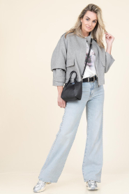 Alter Ego |  Wool mix cropped jacket Beverly | grey  | Picture 3