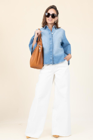 Est'Seven |  Denim blouse Alijah | blue | Picture 3