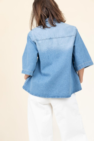 Est'Seven |  Denim blouse Alijah | blue | Picture 8