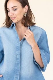 Est'Seven |  Denim blouse Alijah | blue | Picture 9