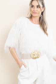 Little Soho :  Stretch belt Petal | natural - img2
