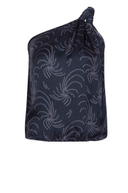Ibana | Viscose one shoulder top Terry | blue | Picture 1