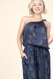 Ibana | Viscose one shoulder top Terry | blue | Picture 4