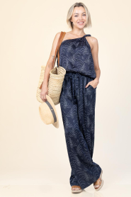 Ibana | Viscose one shoulder top Terry | blue | Picture 3