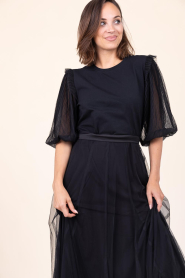 Dante6 |  Transparent Sleeve T-Shirt Annissa | black | Picture 5