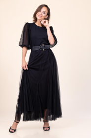 Dante6 |  Transparent Sleeve T-Shirt Annissa | black | Picture 3