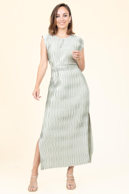 Dante6 :  Plissé maxi-dress Lexis | green - img2