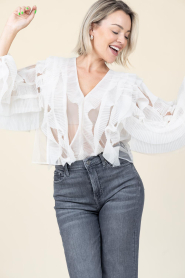 Dante6 |  Tulle mesh top Phoram | natural | Picture 6