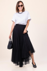 Dante6 |  Tulle maxi skirt Taryn | black | Picture 9