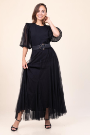 Dante6 |  Tulle maxi skirt Taryn | black | Picture 8