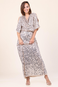 Dante6 |  Maxi skirt with sequins Sabre | silver | Picture 5