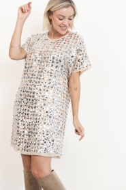 Dante6 |  Mini dress with sequins Badler | silver | Picture 5
