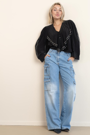 IRO |  Mid waist cargo jeans Uros | blue | Picture 3