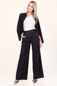 IRO |  High waist wide leg pants Melania | black | Picture 3
