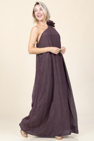 Mes Demoiselles |  Maxi dress with flower detail Fonix | burgundy | Picture 2