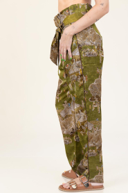 Mes Demoiselles |  Pants with print Poussah | green | Picture 7
