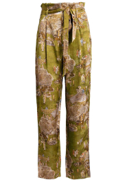 Mes Demoiselles |  Pants with print Poussah | green | Picture 1