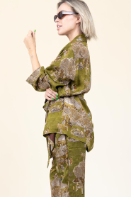 Mes Demoiselles |  Oversized kimono with print Pelva | green | Picture 6