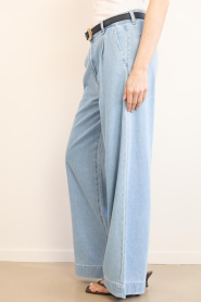 7 For All Mankind |  Pleated wide leg jeans Hana lg34 | blue | Picture 7
