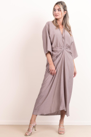 Co'Couture |  Maxi dress Hera | beige | Picture 4