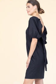 Co'Couture |  Mini dress with puffed sleeves Sanna | black | Picture 7