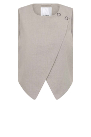 Co'Couture |  Asymetrical waistcoat Vida | beige | Picture 1
