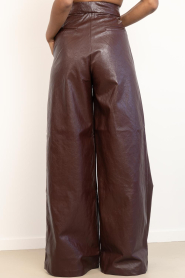 Bad Habits |  Faux leather wide leg pants Frankie | burgundy | Picture 8