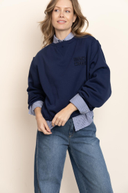 Bad Habits |  Soft sweater with logo Elsa | blue | Picture 5