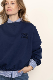 Bad Habits |  Soft sweater with logo Elsa | blue | Picture 7